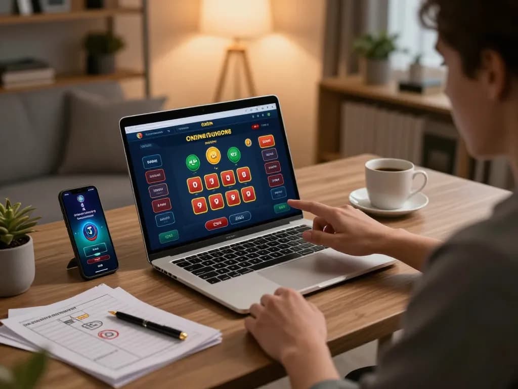 Permainan online yang menarik dengan aplikasi telepathywear ditampilkan di laptop, menyoroti pengalaman perjudian interaktif.