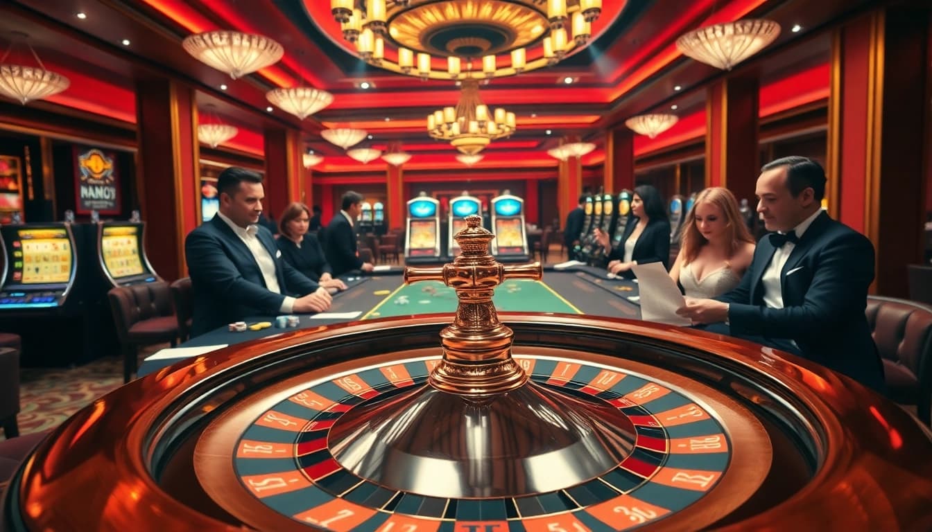 Exciting roulette gameplay at GG88 with vibrant casino atmosphere and elegant players.