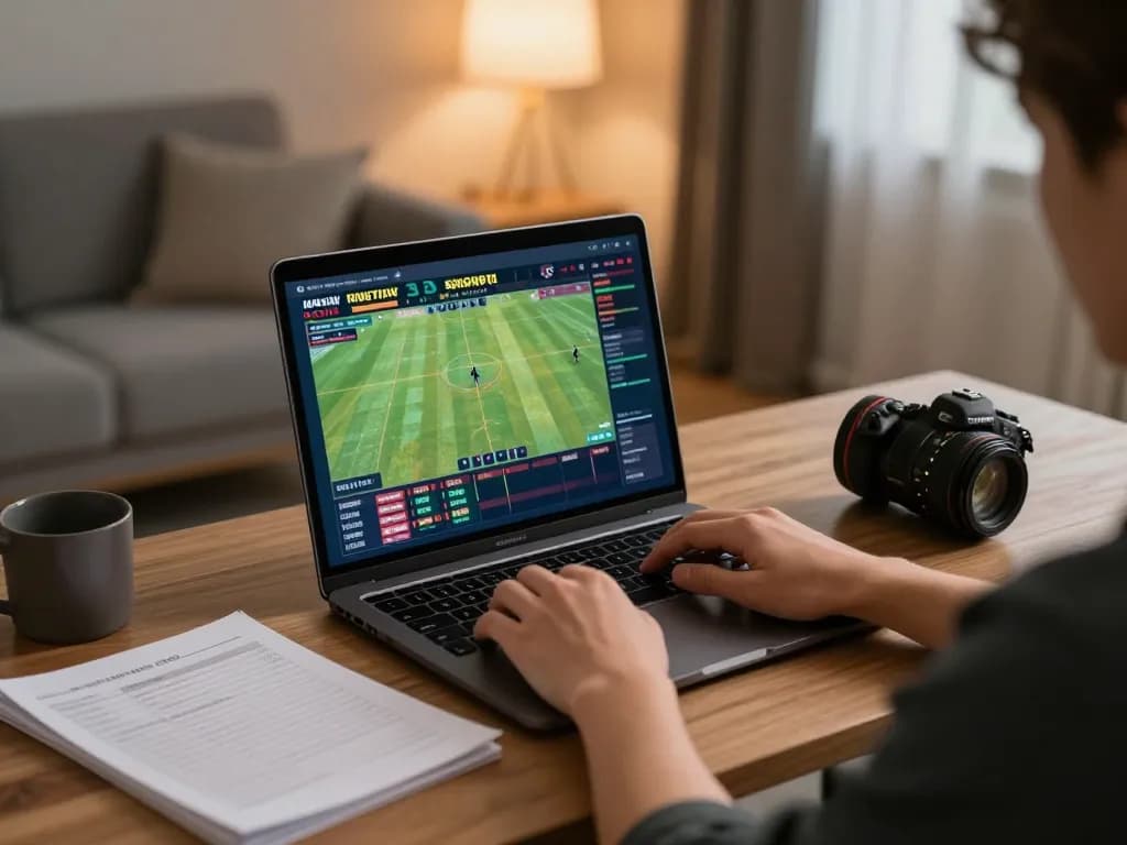 Experience the excitement of 258bet through live sports betting in a stylish home office environment