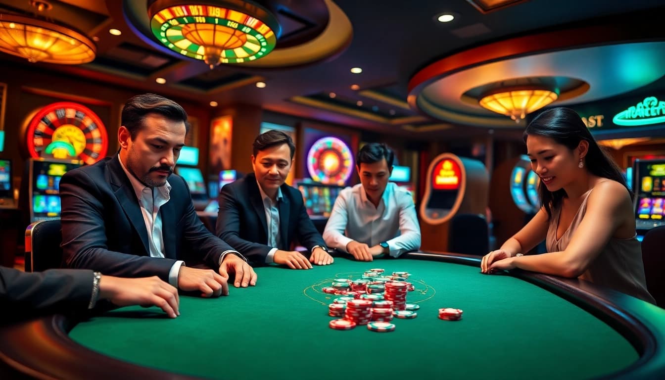Experience the excitement of rr 88 with luxurious poker and casino tables, enhancing your gaming adventure.