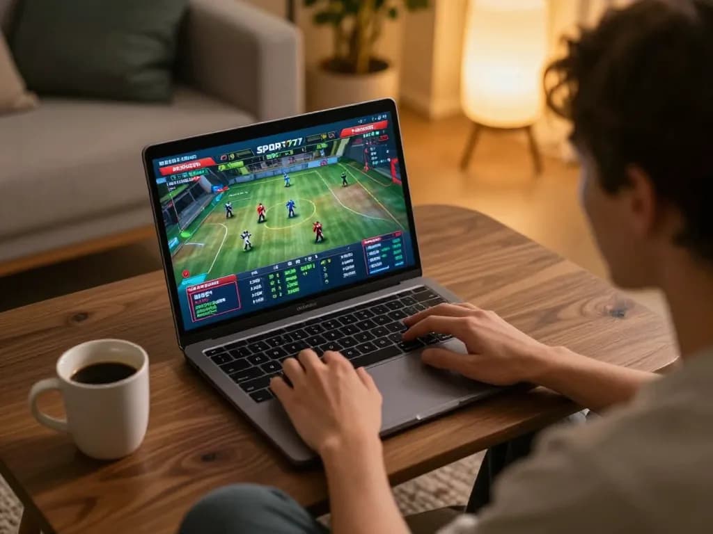 Terlibat dalam taruhan olahraga waktu nyata di platform SPORT777 dari pengaturan rumah yang nyaman.