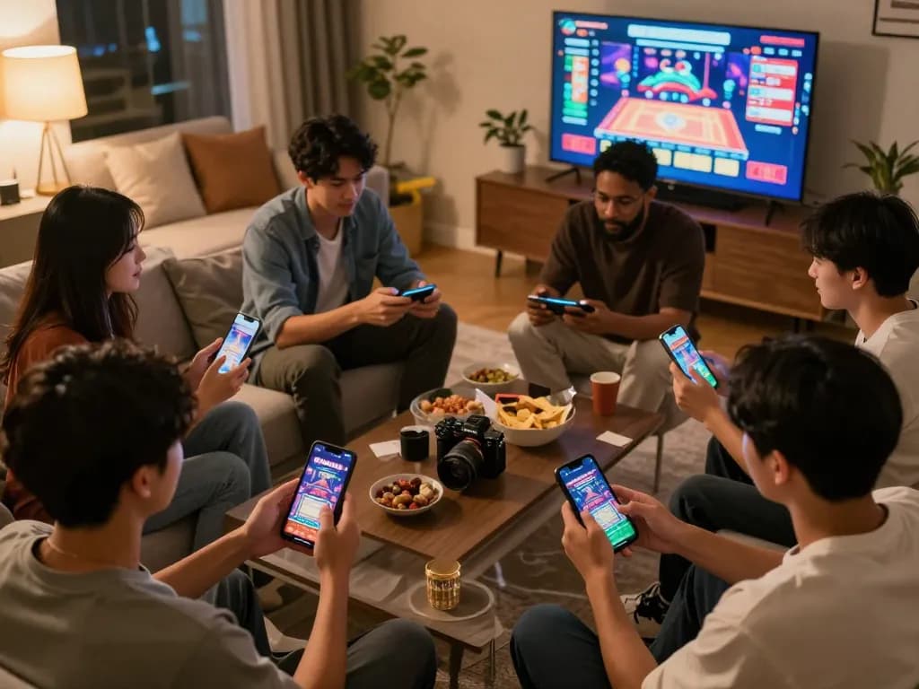 Pemain menikmati permainan menarik di aplikasi mobile empire99 di lingkungan rumah yang nyaman