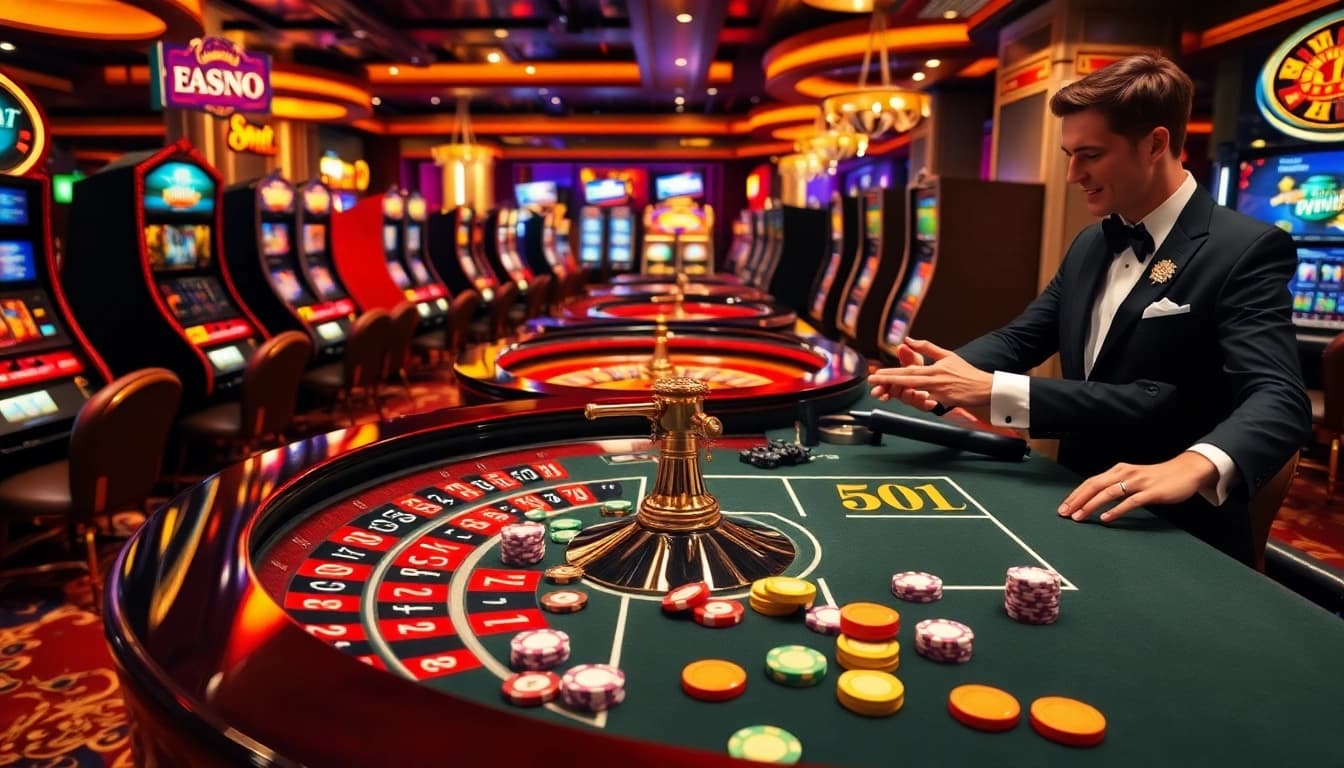 Experience the excitement at 789win com casino with vibrant tables and colorful betting elements.