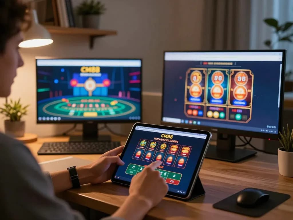 Engage with CM88's casino app for immersive online betting experiences at home