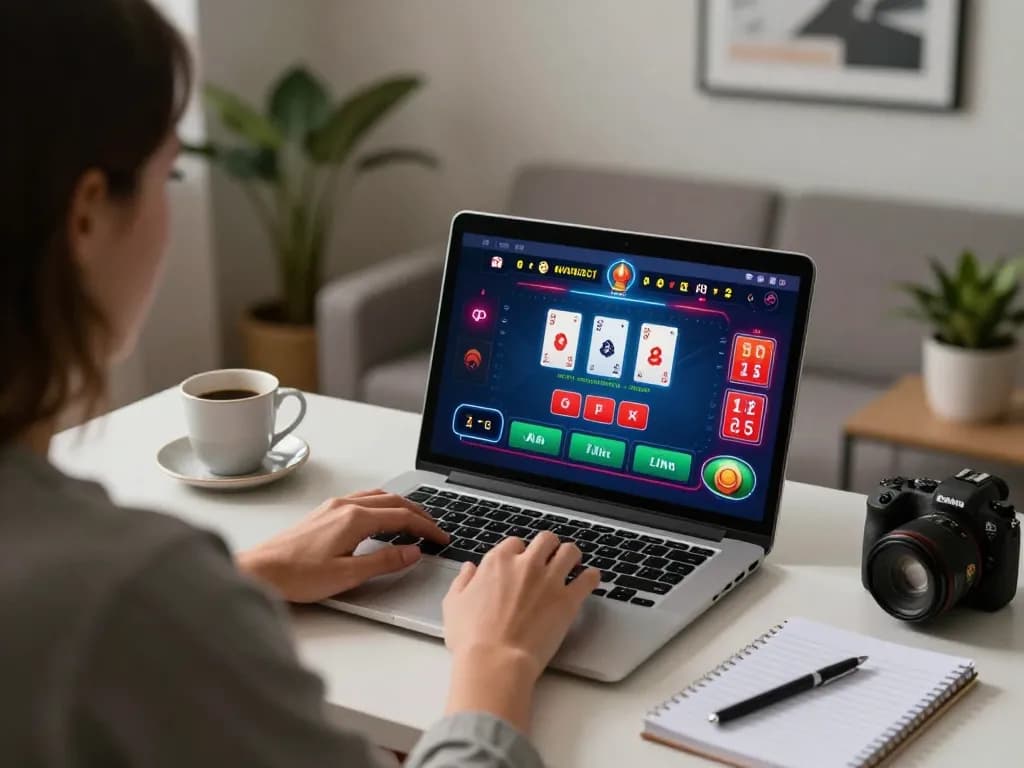 Engaging online gaming moment at https://tr88.baby/ showcasing a user strategizing for live dealer games.