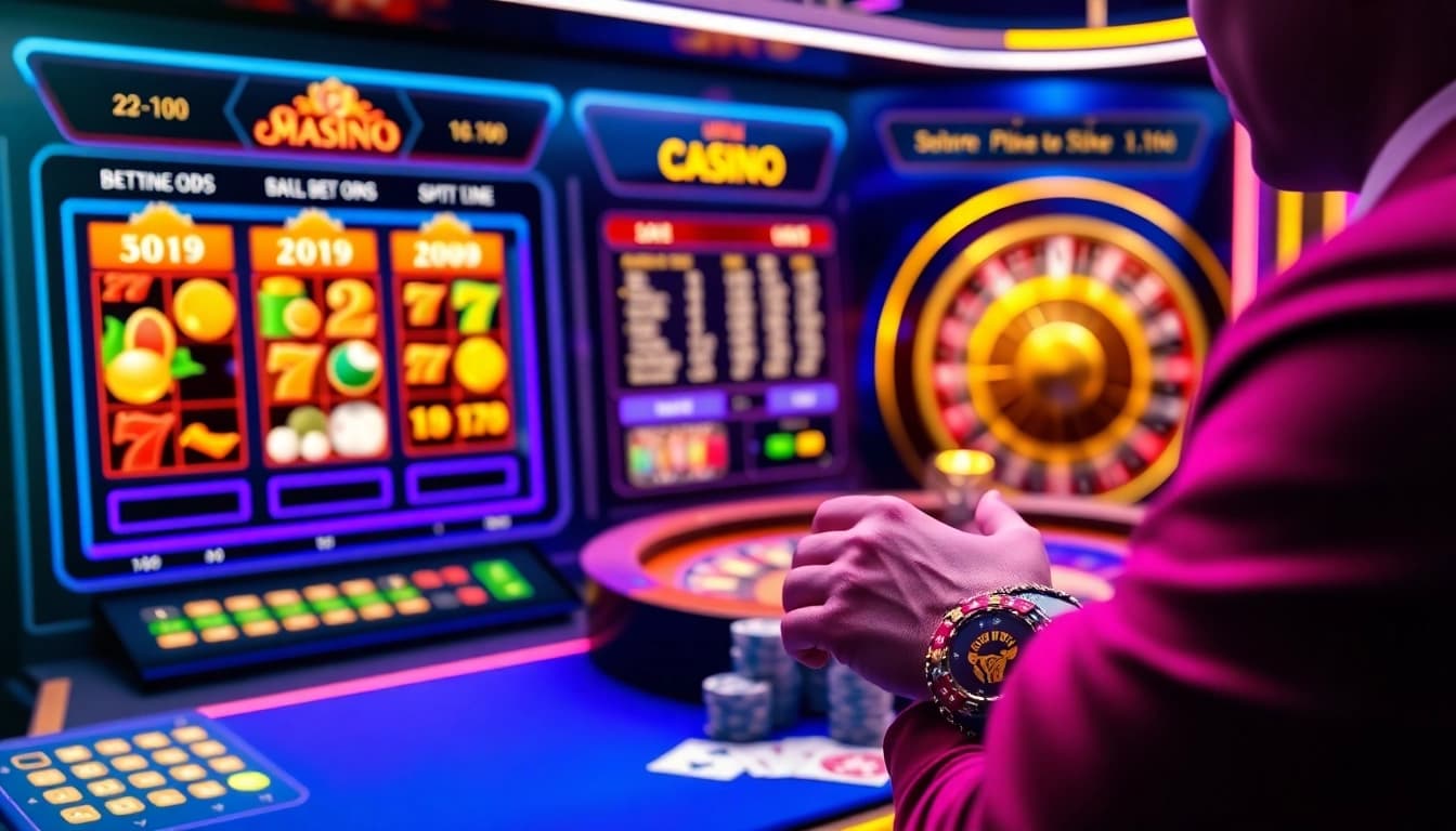 Executing winning bets on a premium Nhà cái uy tín online casino interface with vibrant slots and live roulette