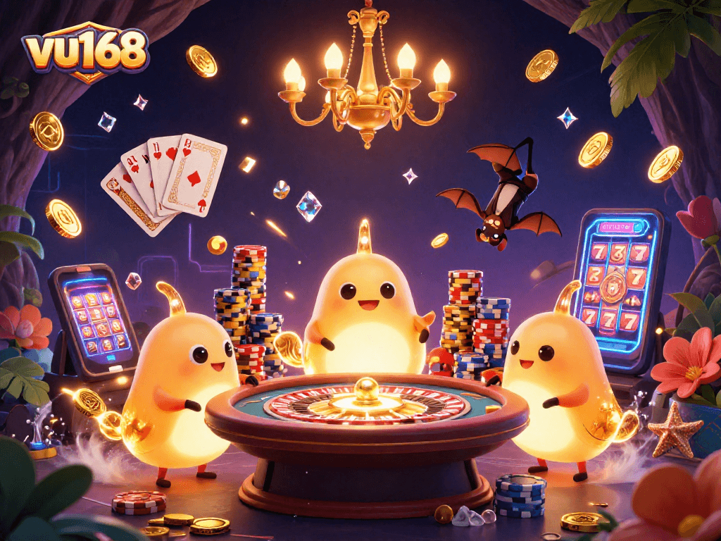 Join the excitement at vu168, where glowworms light up a vibrant casino atmosphere filled with big wins!