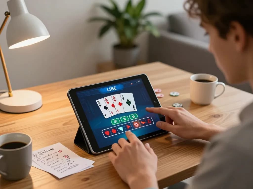 Play blackjack online at SC88 with strategic notes and a cozy setup.