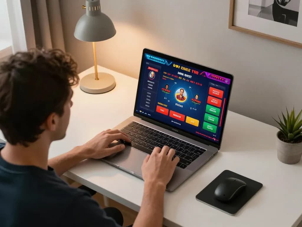 DASI4D link alternatif ditampilkan pada pengaturan rumah yang cerah untuk perjudian online, menampilkan interaksi permainan langsung.
