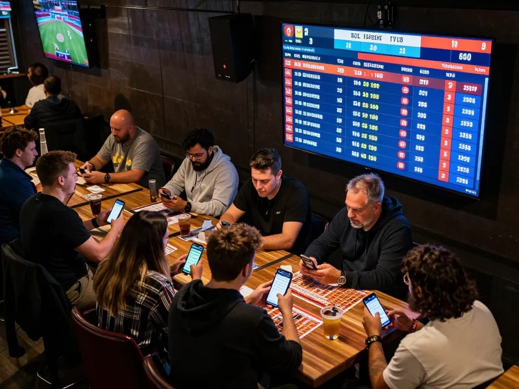 Soi kèo sports betting excitement as bettors engage with live odds and scores in a vibrant atmosphere