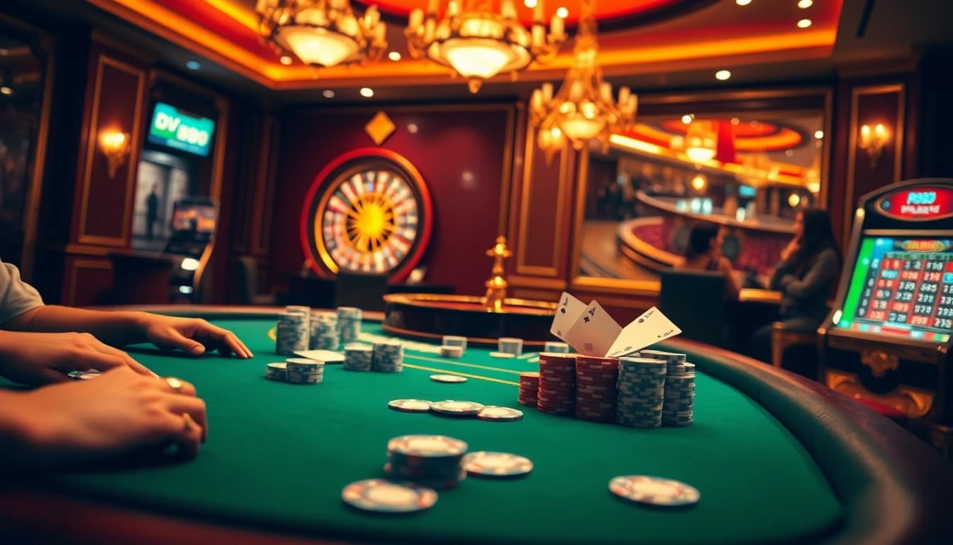 Experience the excitement at nhà cái uk88 with vibrant casino tables, roulette wheels, and thrilling poker action.