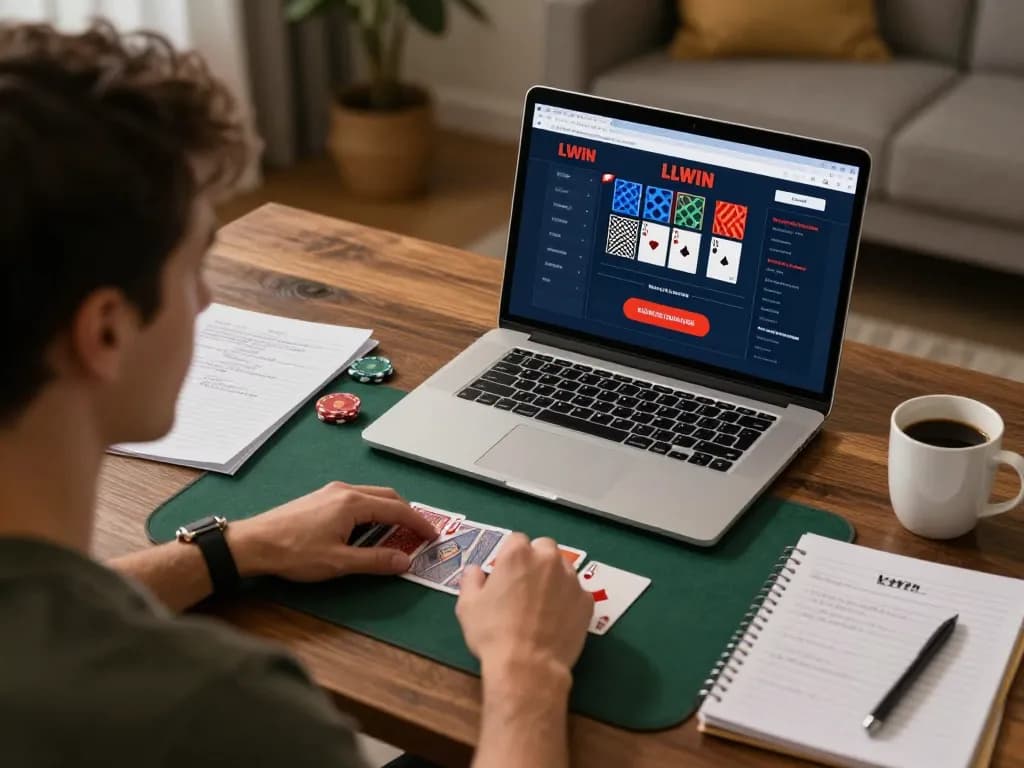 Online blackjack gameplay at LLWIN showcasing strategy and a cozy atmosphere.