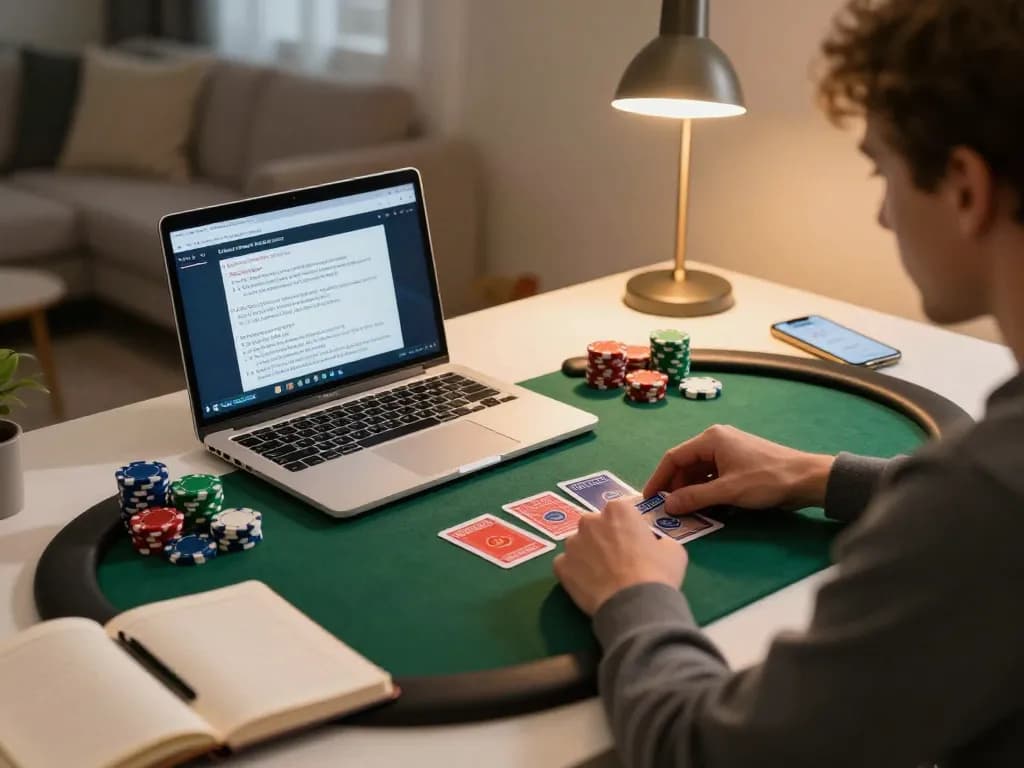 Engaging poker gameplay at home with barbanoglass essentials on display, emphasizing strategic betting.