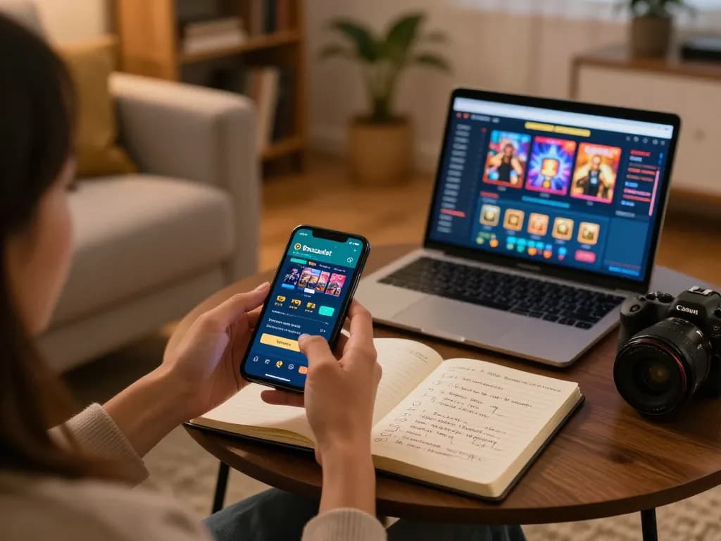 Mainkan Barcaslot di smartphone sambil menikmati pengaturan permainan di rumah yang nyaman, menekankan pengelolaan bankroll yang strategis.