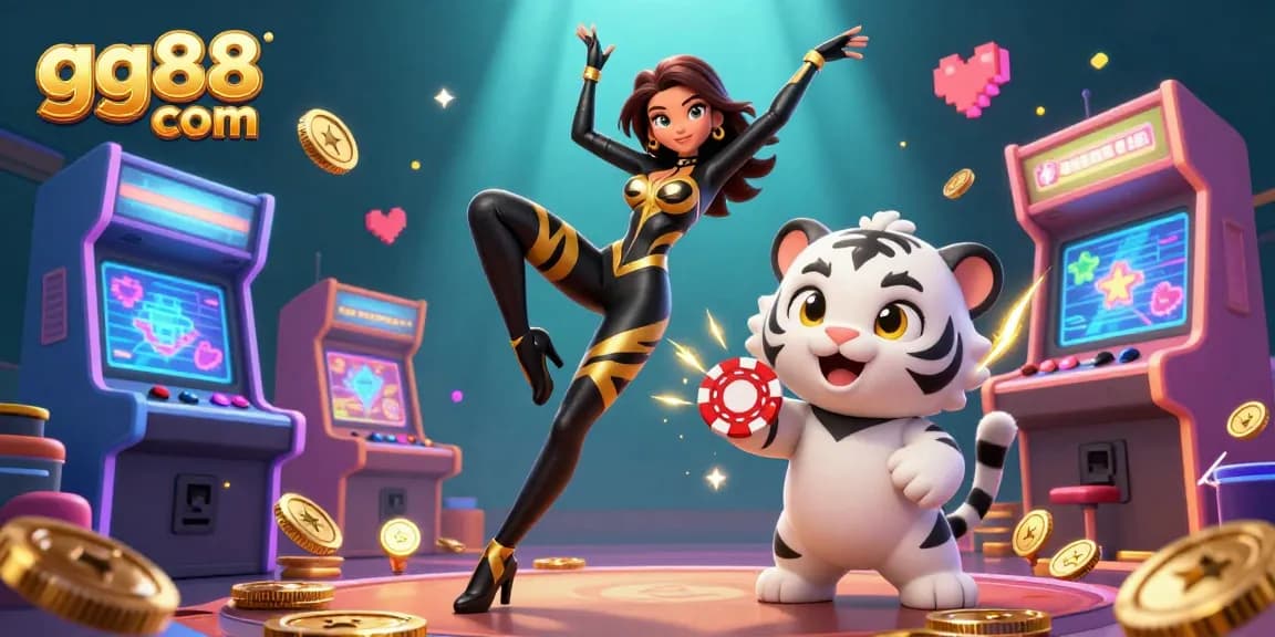 Experience dynamic gambling excitement at gg88 com, featuring engaging visuals with casino-themed elements.
