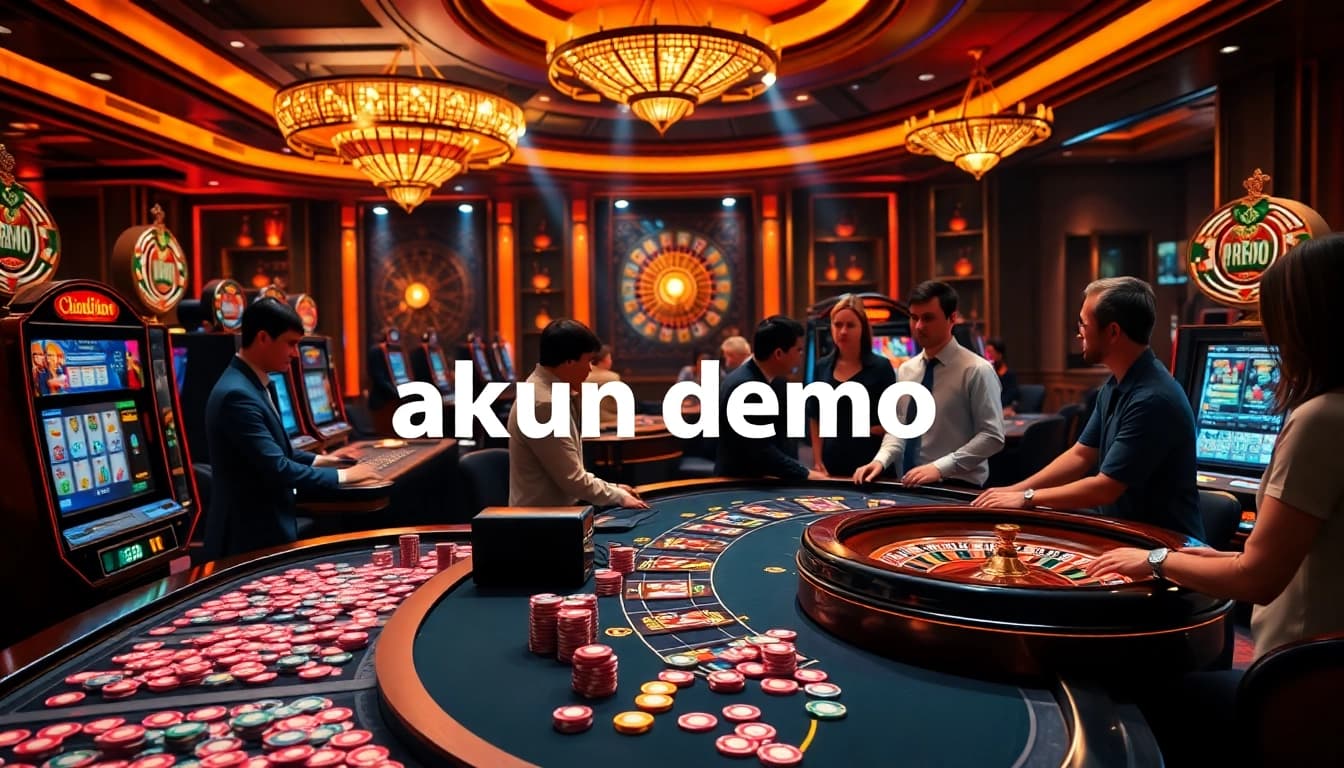 Experience the excitement of akun demo gameplay with vibrant casino elements and engaging players.