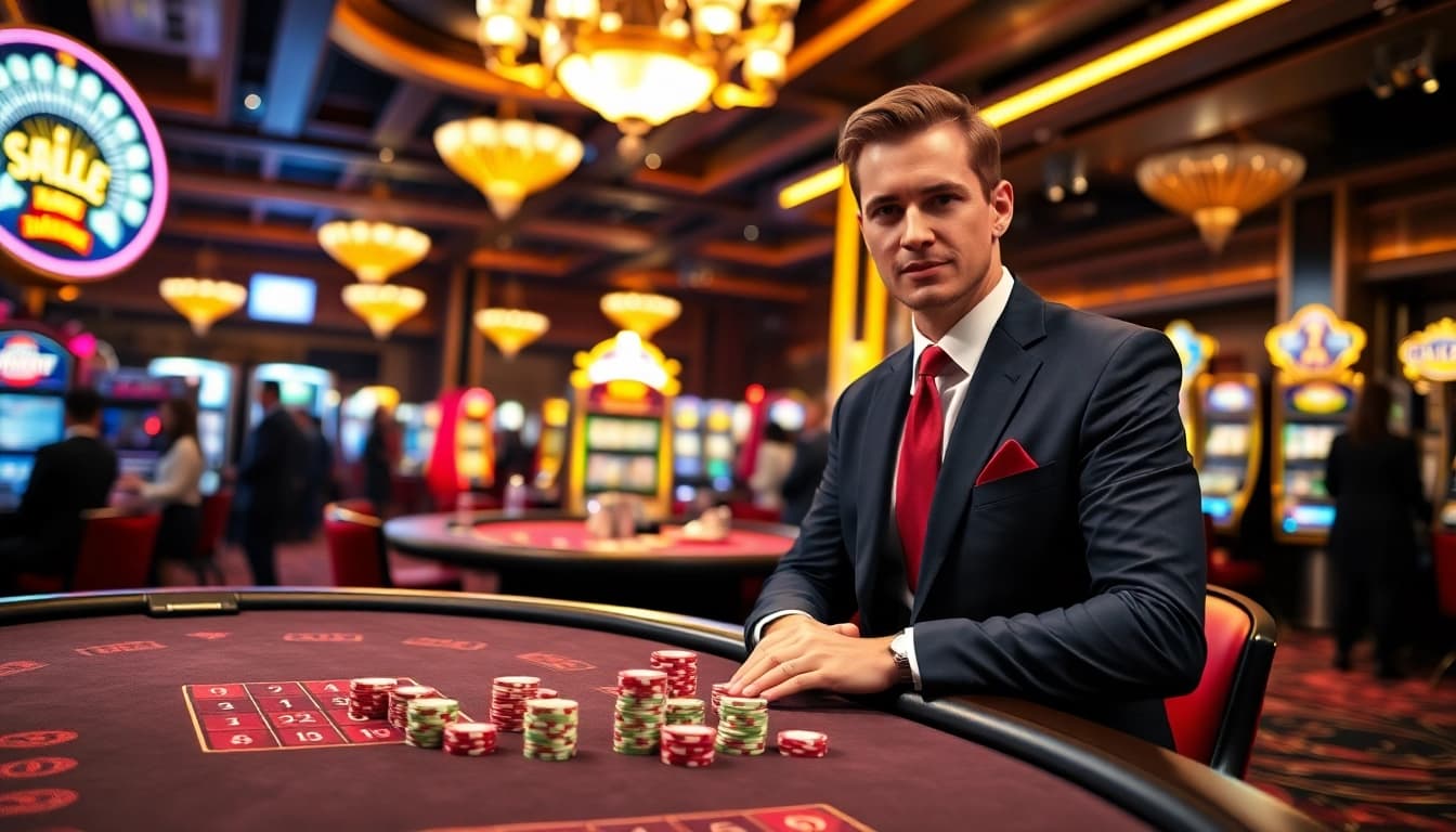 Capture the excitement at AT99娛樂 with vibrant casino gaming, chips, and cards.