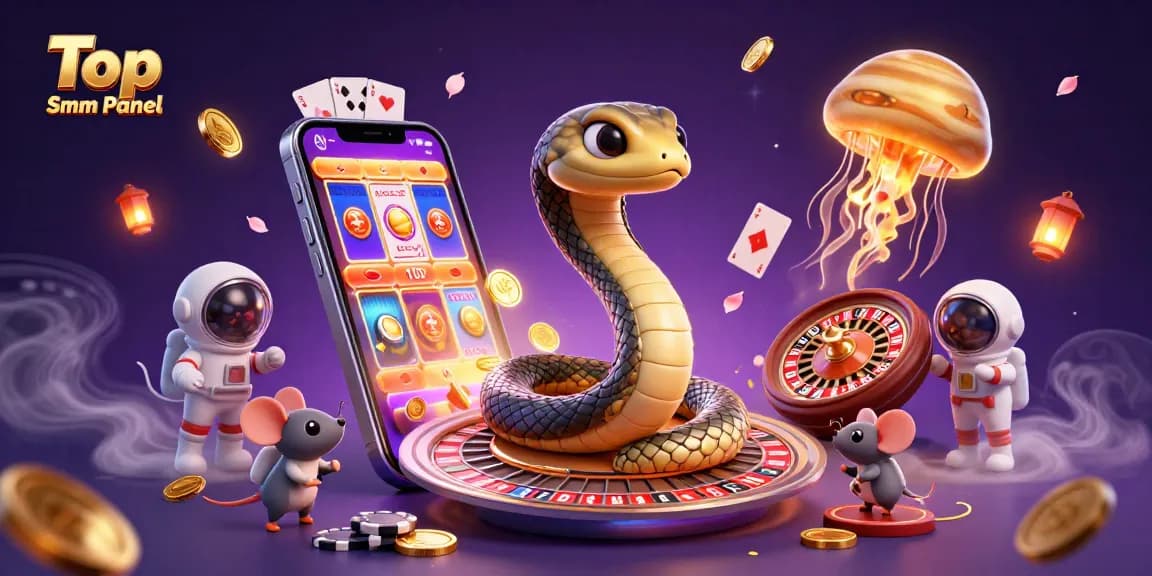 Experience fun with the Top Smm Panel, showcasing 3D cartoon elements of vibrant casino play.