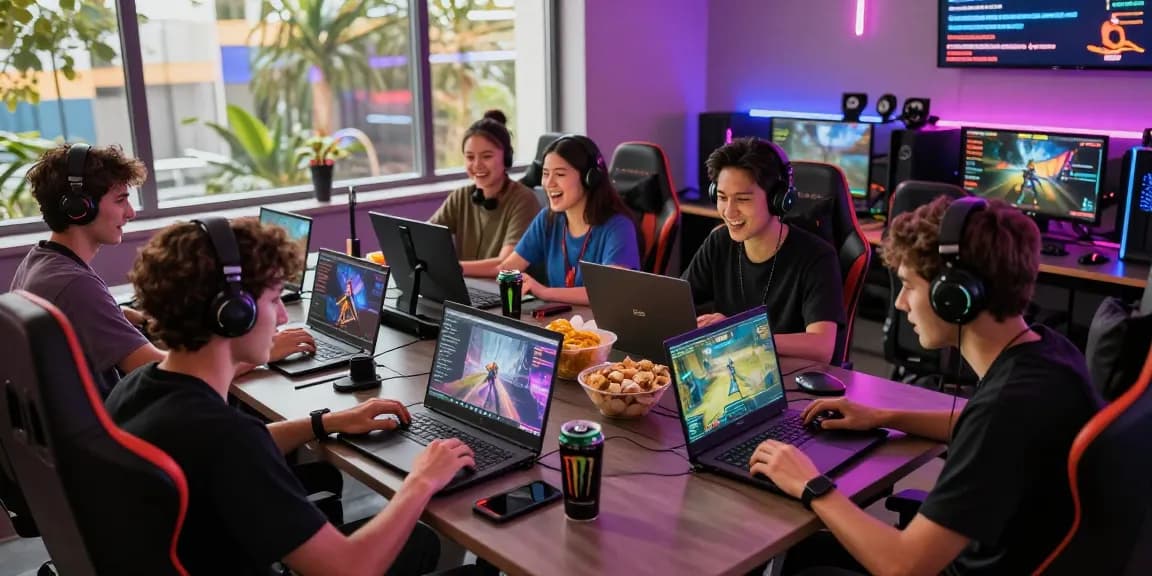Engaged players enjoying mahajitu online gaming with vibrant atmosphere and camaraderie.