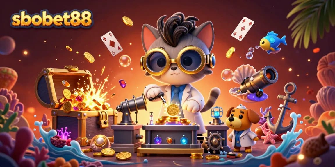 Sparkling sbobet88 betting scene with energetic characters and dynamic casino elements