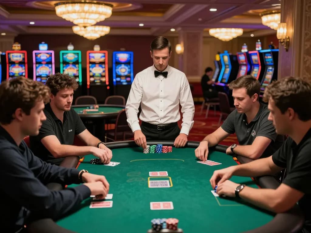 Experience high-stakes poker gameplay at a luxurious casino for jewanced enthusiasts