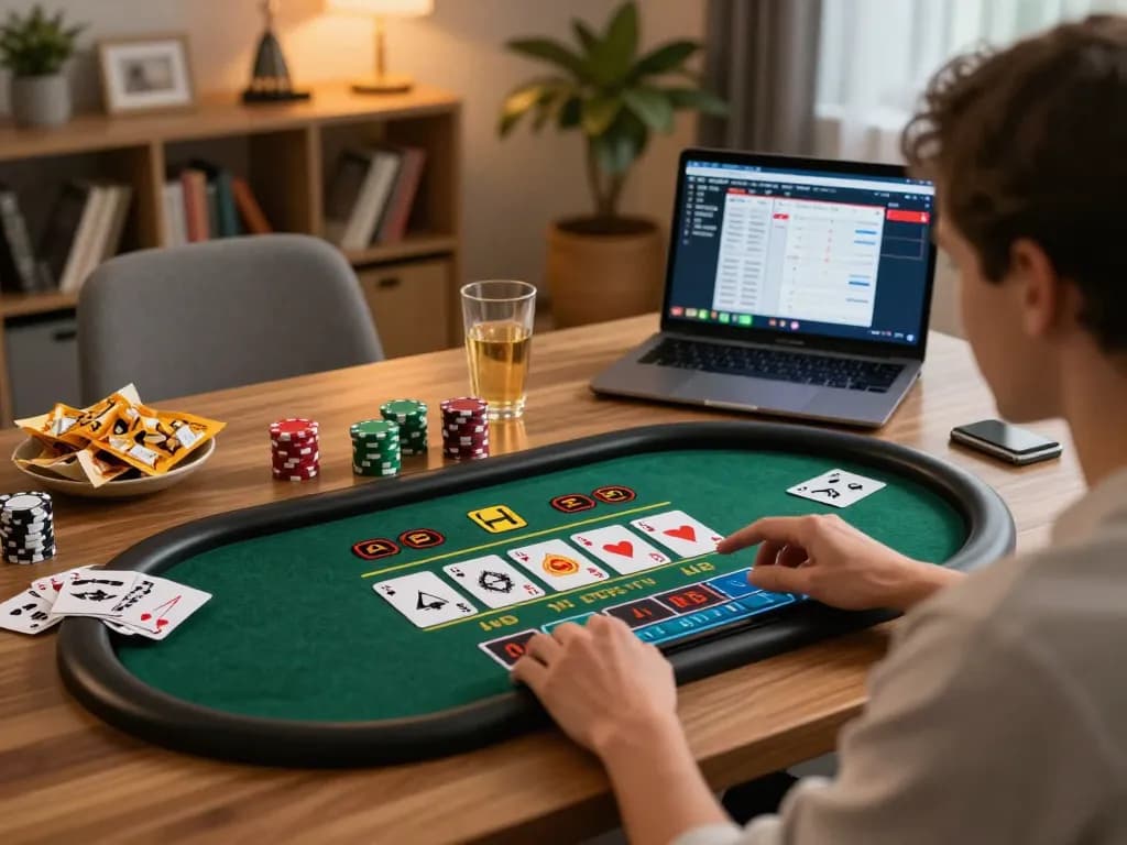 Experience online gaming excitement at https://rr88.select/ with a user engaging in a live dealer game on a tablet.