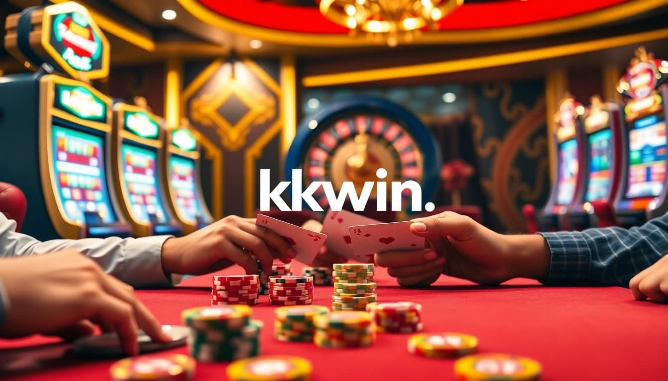 Winning big at kkwin.black with poker tables stacked with vibrant chips and experienced players.