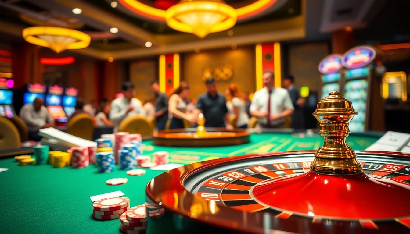K88 offers an exciting casino experience with lively gaming tables and colorful betting chips.