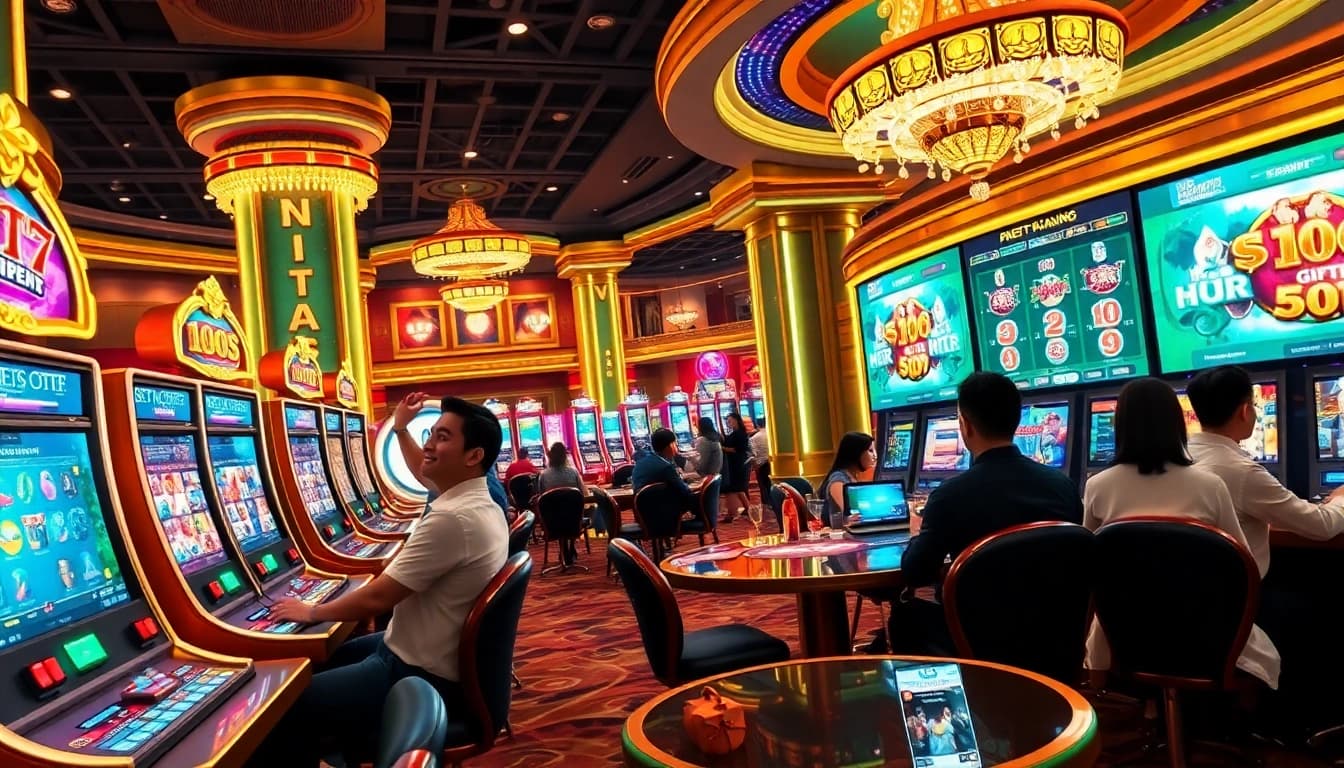 Permainan yang seru di Ratu123 dengan mesin slot yang penuh warna dan visual perjudian online yang menarik.