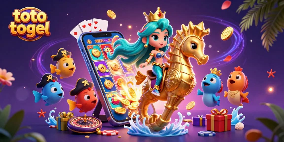 Engage in toto togel excitement with our vibrant casino-themed illustration showcasing a magical adventure.