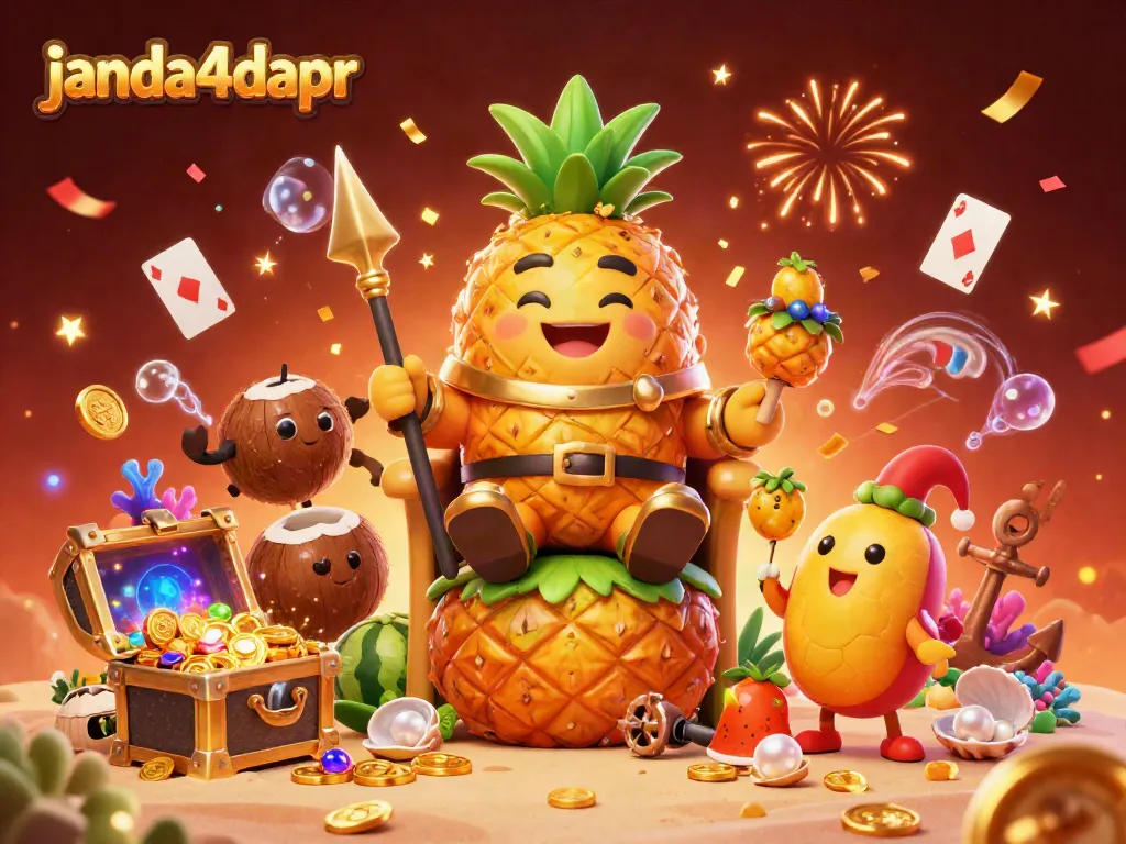 Dalam kasino pantai ini, janda4dapr menghadirkan raja nanas meriah dan penjaga kelapa, untuk keseruan judi online.