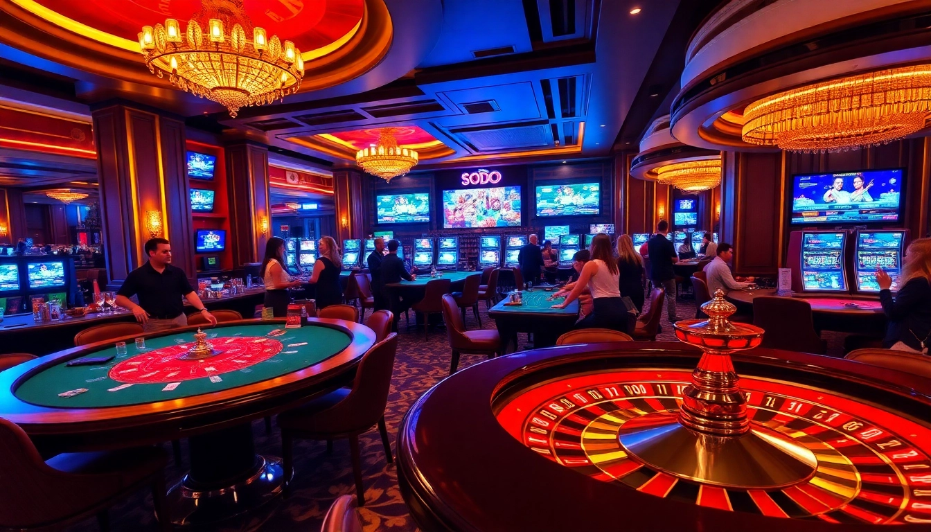 Experience the thrills of wagering at SODO Casino with a lively gambling scene and engaging players.