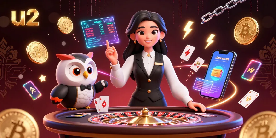 Engage with exciting u2 live casino action featuring dealers and vibrant crypto elements.
