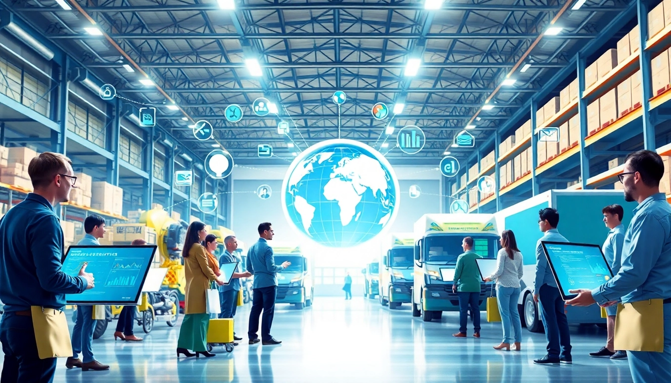 Professionals utilizing machine learning in supply chain management for enhanced efficiency and analytics.