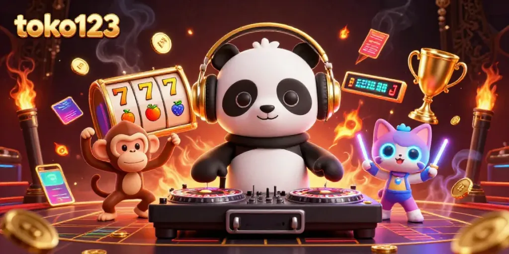 Engage your luck at toko123 with vibrant 3D cartoon casino characters amid thrilling slot elements.