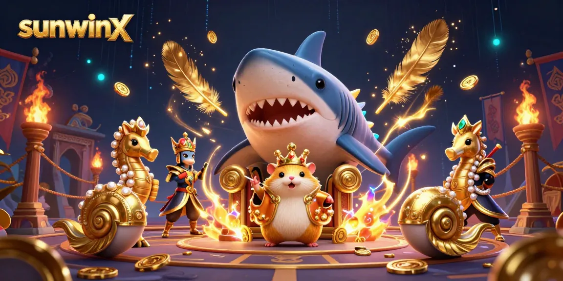 Experience thrilling gameplay with sunwinx in a vibrant casino scene featuring unique characters and elements.