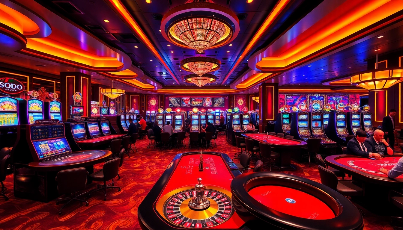 SODO CASINO 66 showcasing a vibrant gaming atmosphere with excitement and luxury at the casino tables.