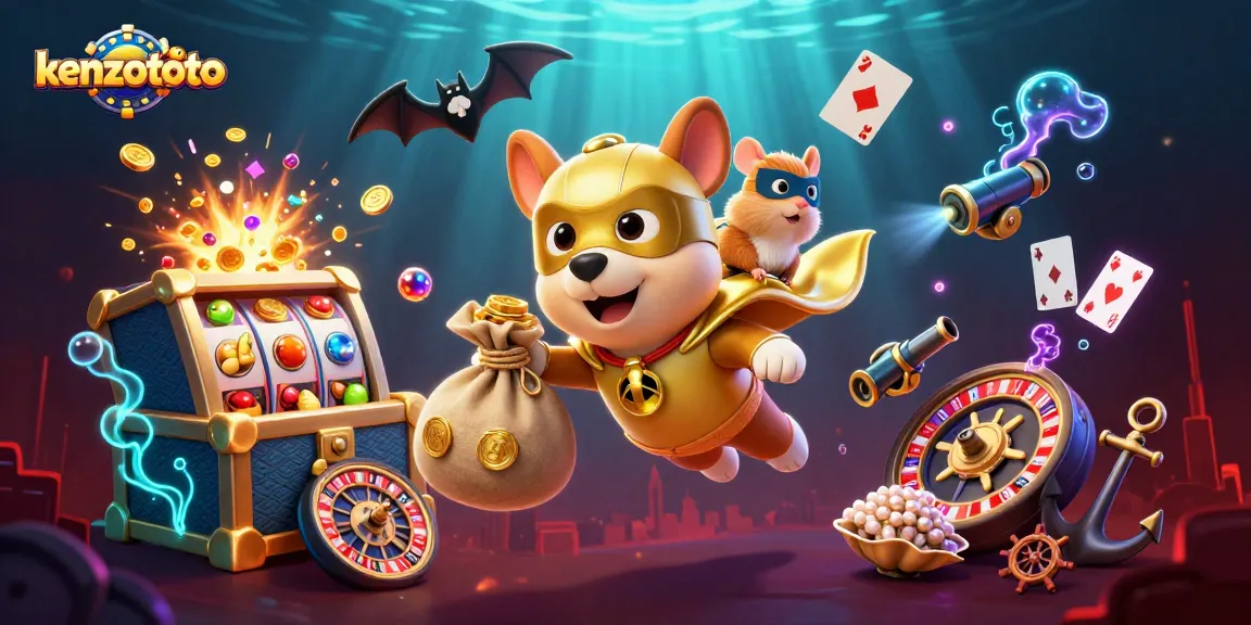 Kenzototo immerses players in a vibrant, dynamic casino world with lively characters and rich game elements.