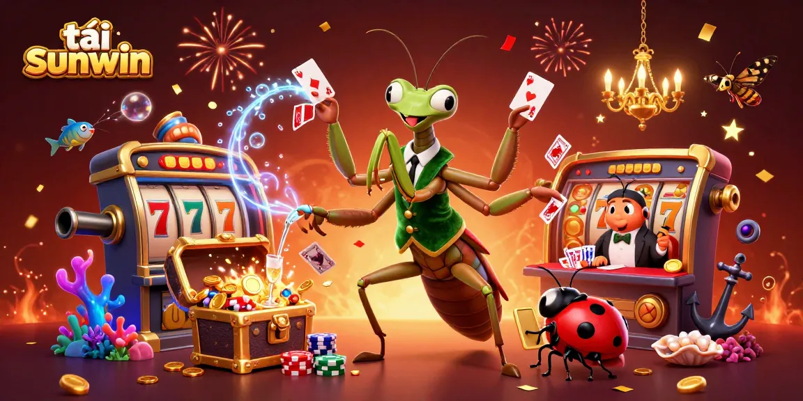 Experience the thrill of tải sunwin with a vibrant casino illustration featuring gaming action and excitement.
