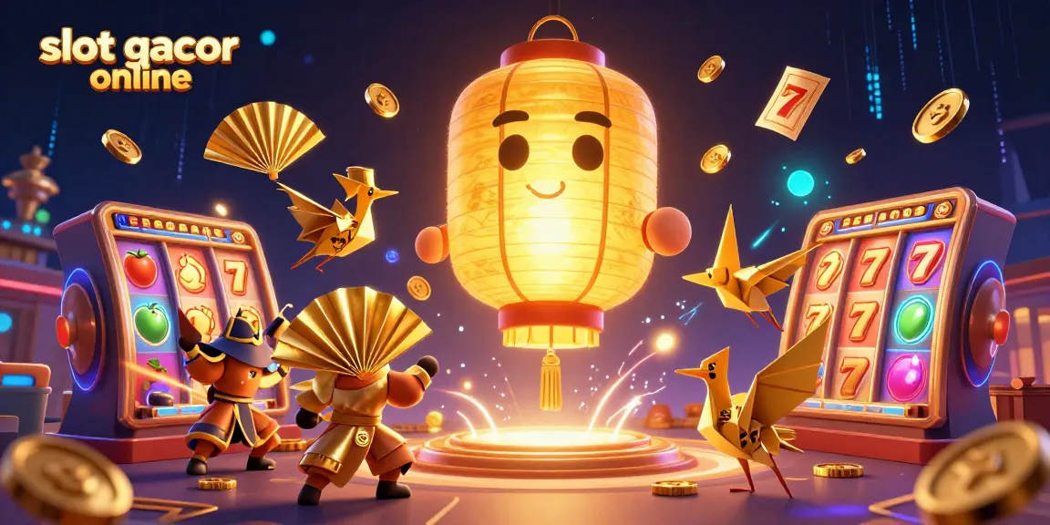 Experience the excitement of slot gacor online with a vibrant casino scene featuring dynamic game elements.