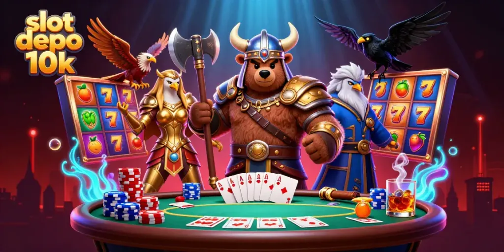 Slot depo 10k menawarkan permainan mengasyikkan dalam ilustrasi 3D dengan karakter unik.