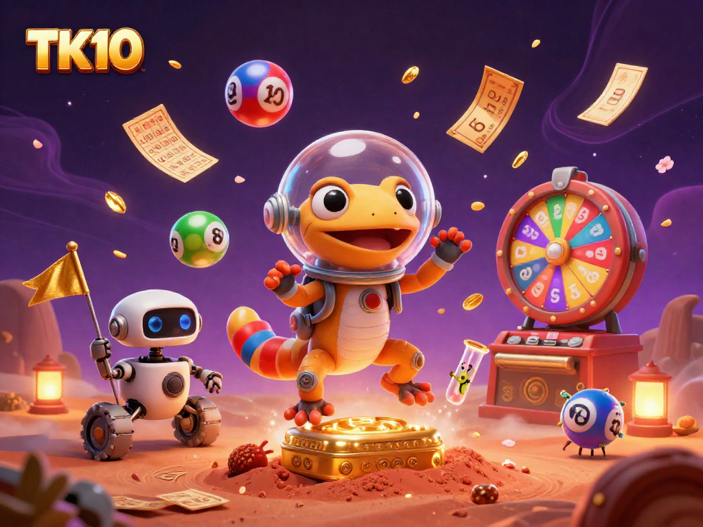 Experience thrilling winnings while exploring TK10's vibrant Martian casino adventure.