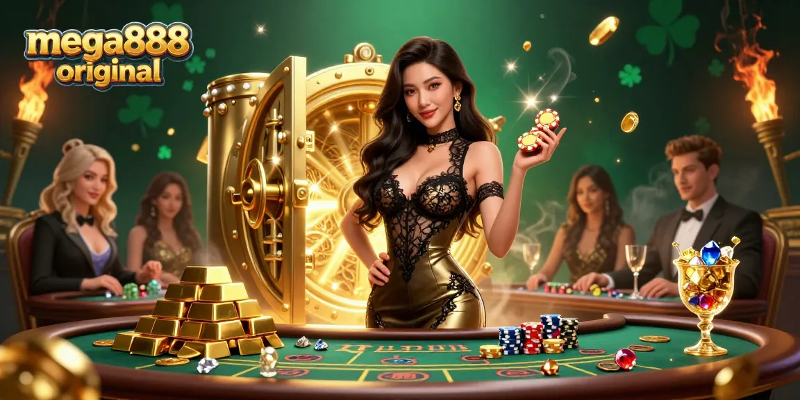 Experience the excitement of mega888 original at a VIP baccarat table, surrounded by wealth and glamour.