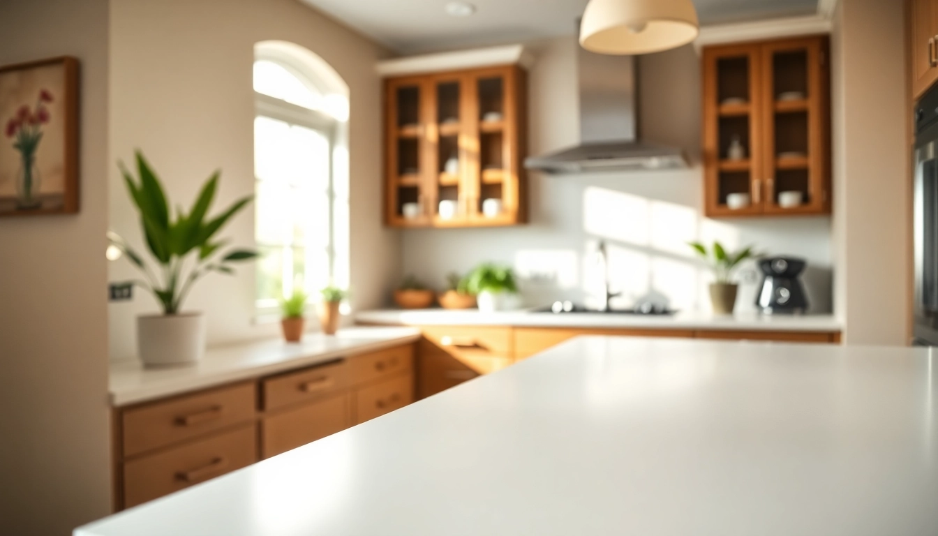 Cabinet Refacing Saint Petersburg FL showcased in a kitchen with modern, smooth cabinets.