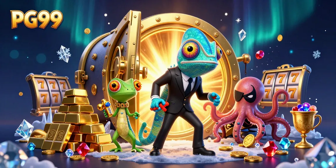 Experience thrill at PG99 with colorful characters and dazzling casino treasures.