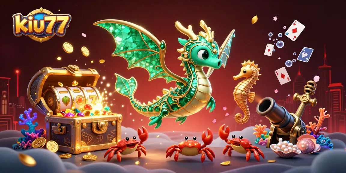 Experience thrilling wins at kiu77 with vibrant treasures, slot symbols, and dynamic gaming action.