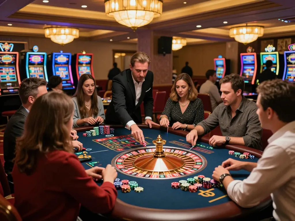 Pemain situs togel menikmati permainan roulette yang menarik dengan suasana meriah dan taruhan yang dinamis.