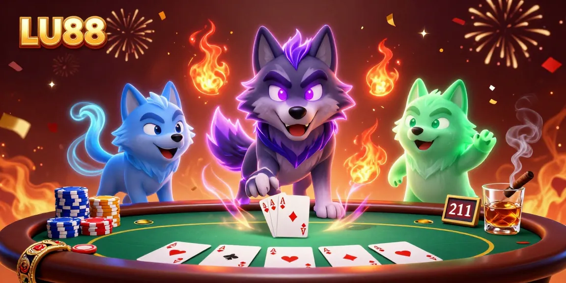 Join LU88 for an electrifying poker night with thrilling ghostly wolf characters!