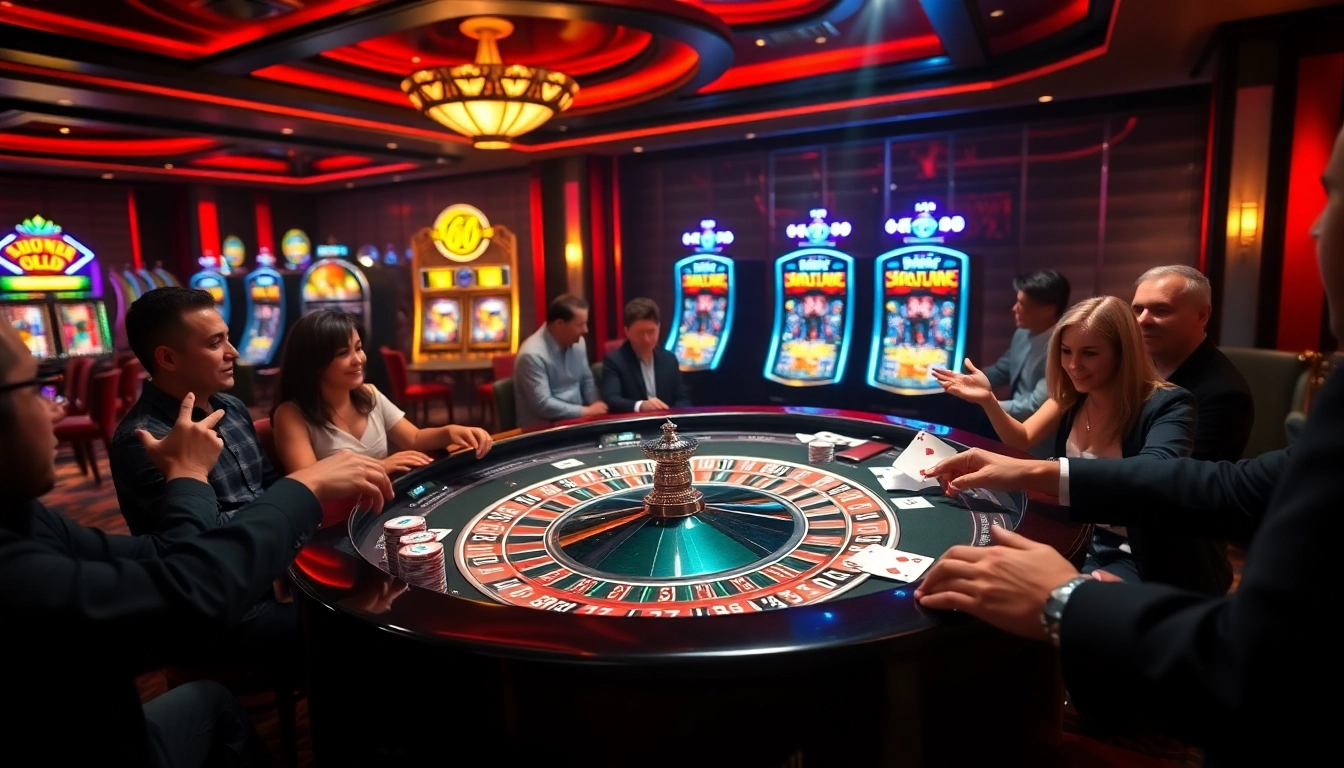 Experience thrilling gameplay at s666 casino with vibrant roulette and poker action.