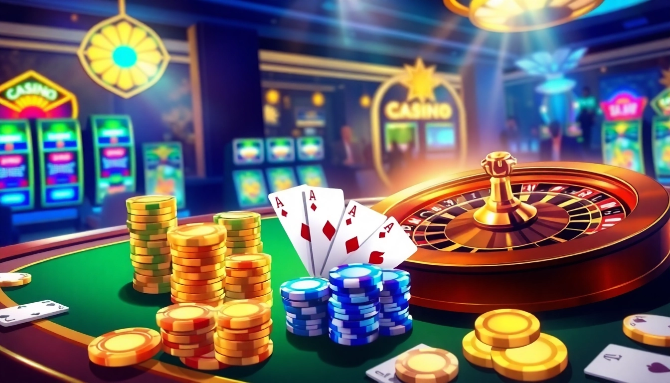 Experience excitement at https://rr88.bar/ with vibrant casino gaming elements; poker chips and roulette wheel showcase thrilling gambling.